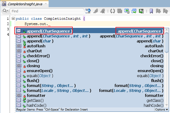 Fix completion insight in JDeveloper 12.1.3 show return type again   completion insight return type wrong