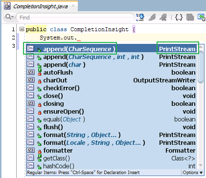Fix completion insight in JDeveloper 12.1.3 show return type again   ompletion insight return type correct