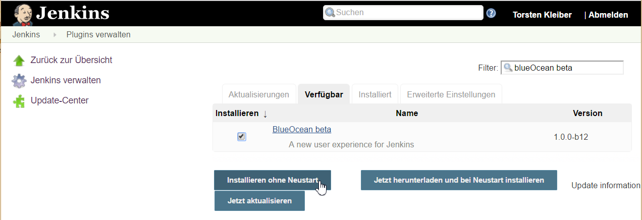 Virtual Development Server Install Jenkins for Continuos Integration Delivery Deployment   jenkins blue ocean plugin