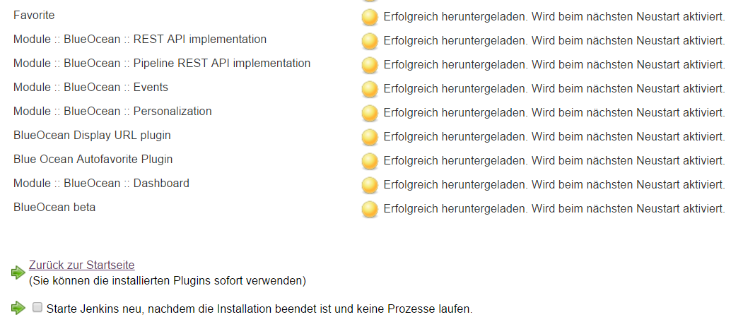 Virtual Development Server Install Jenkins for Continuos Integration Delivery Deployment   jenkins blue ocean plugin progress